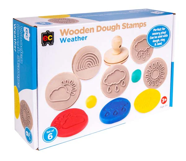 EC Wooden Dough Stamps - Weather, Set 6