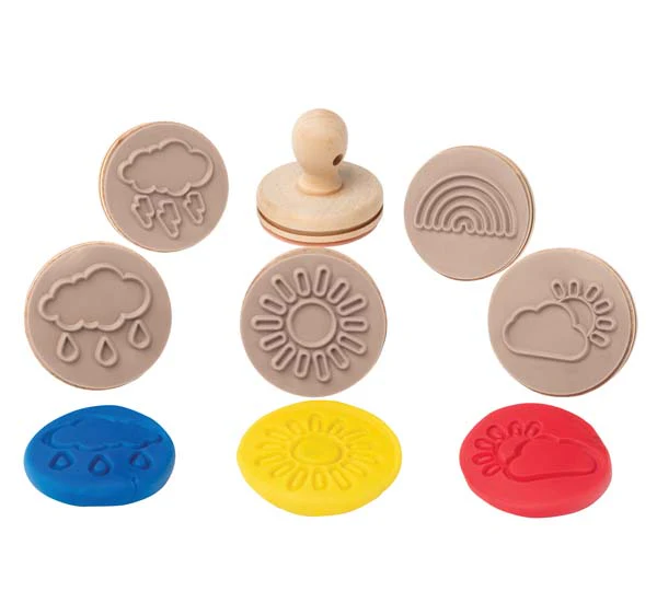 EC Wooden Dough Stamps - Weather, Set 6 - Image 2