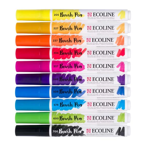 Ecoline Brush Pen, Set of 10, Primary Colours - Image 4