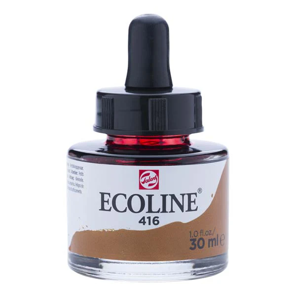 Ecoline Liquid Watercolour Ink, 30ml - 416 - Sepia