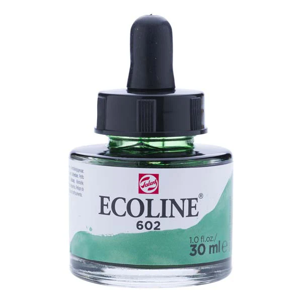 Ecoline Liquid Watercolour Ink, 30ml - 602 - Deep Green