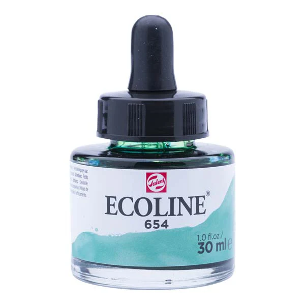 Ecoline Liquid Watercolour Ink, 30ml - 654 - Fir Green