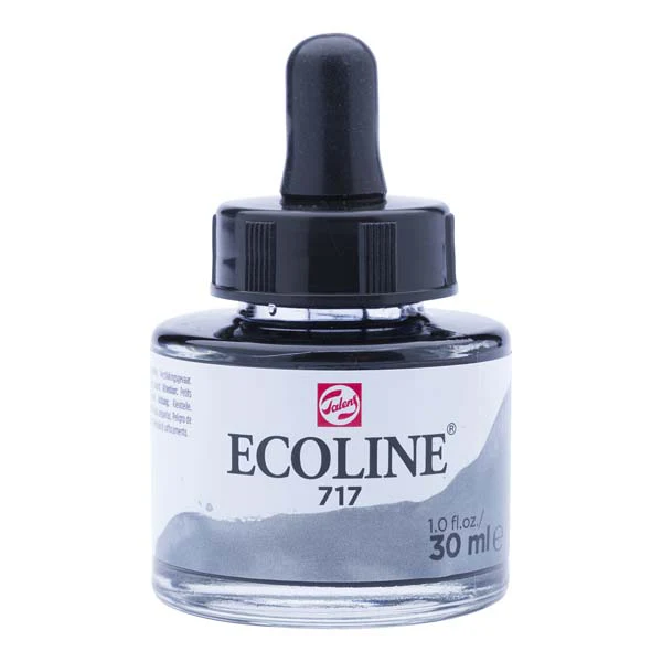 Ecoline Liquid Watercolour Ink, 30ml - 717 -  Cold Grey