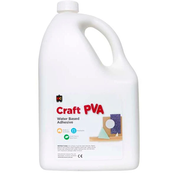 Educational Colours Water Based PVA Craft Glue 5ltr