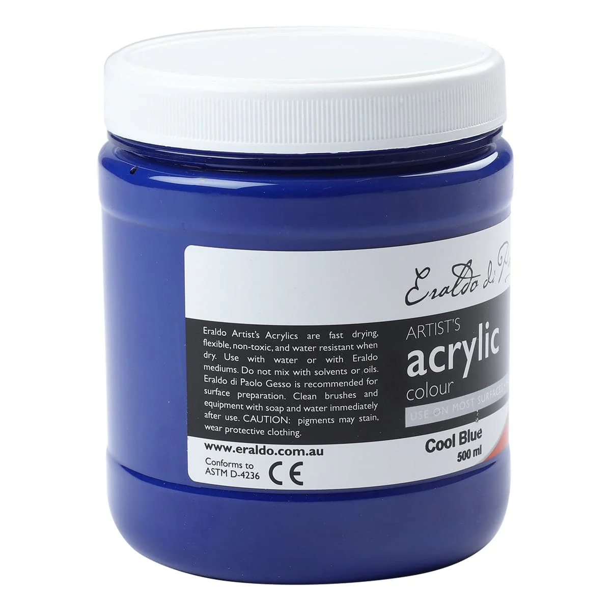 Eraldo di Paolo Acrylic Paint Cool Blue 500ml - Image 5