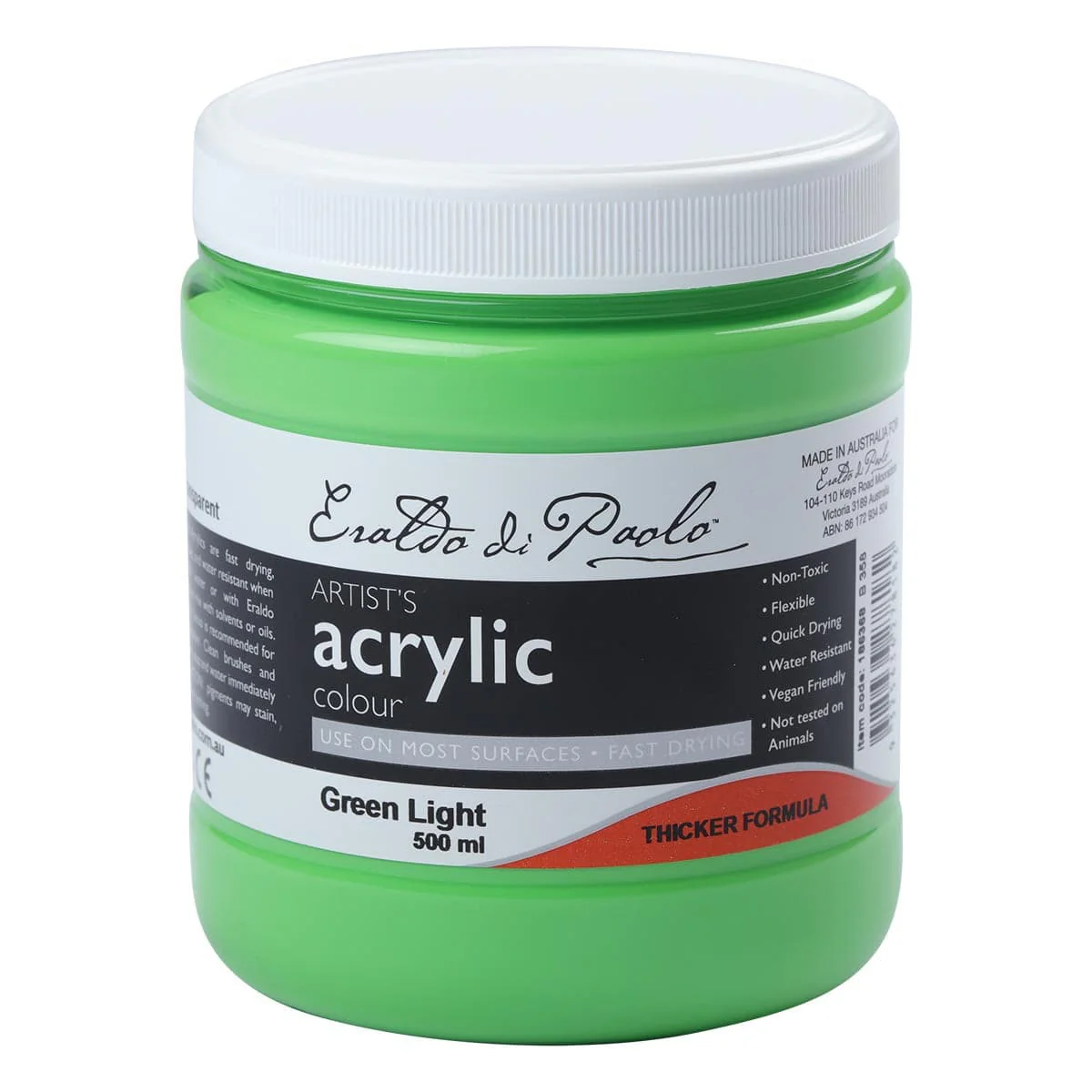 Eraldo di Paolo Acrylic Paint Green Light 500ml - Image 3
