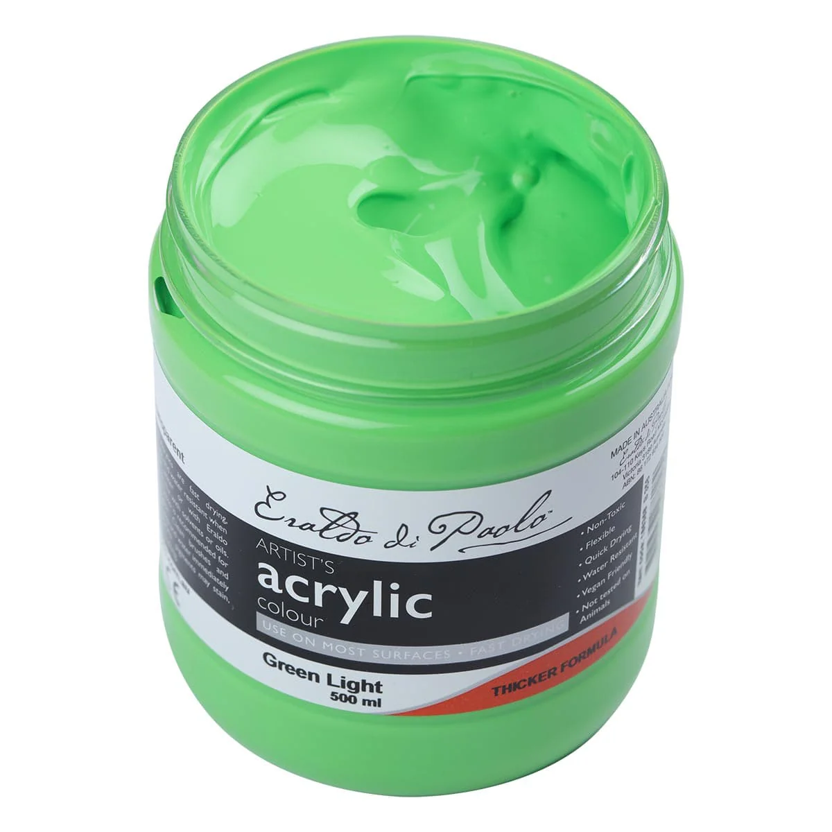 Eraldo di Paolo Acrylic Paint Green Light 500ml - Image 4