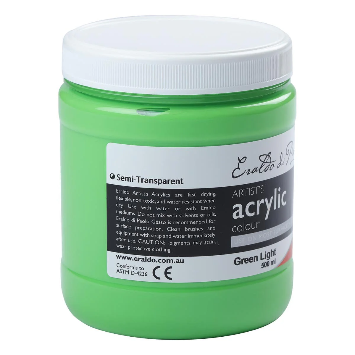 Eraldo di Paolo Acrylic Paint Green Light 500ml - Image 6
