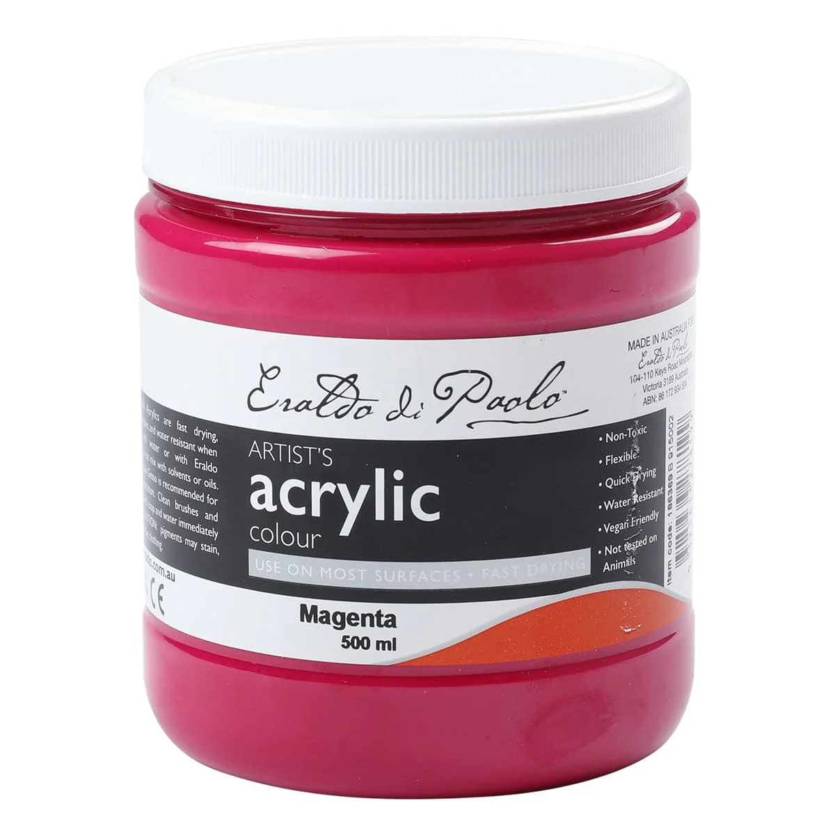 Eraldo Di Paolo Acrylic Paint Magenta 500ml - Image 3