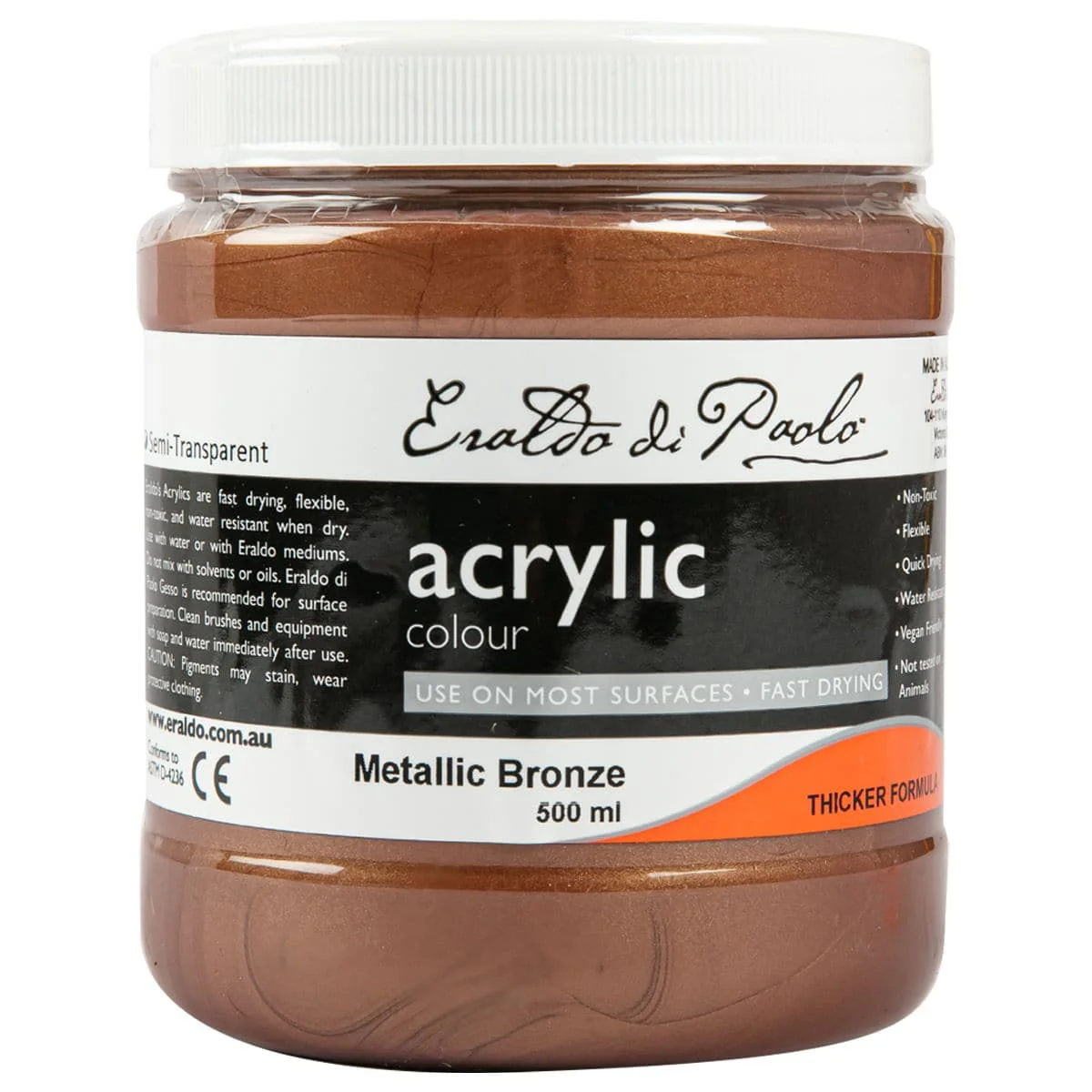 Eraldo Di Paolo Acrylic Paint Metallic Bronze 500ml - Image 5