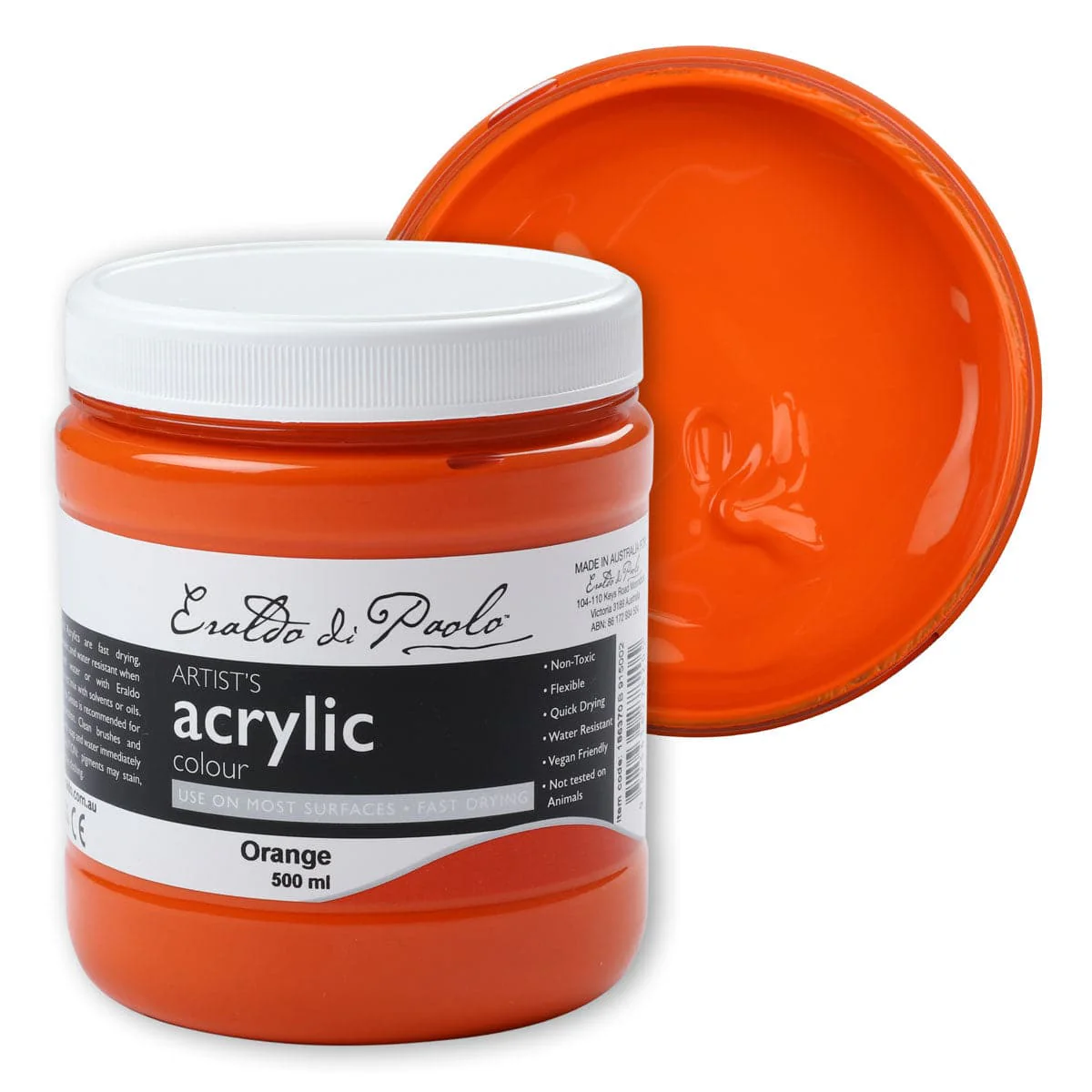 Eraldo di Paolo Acrylic Paint Orange 500ml