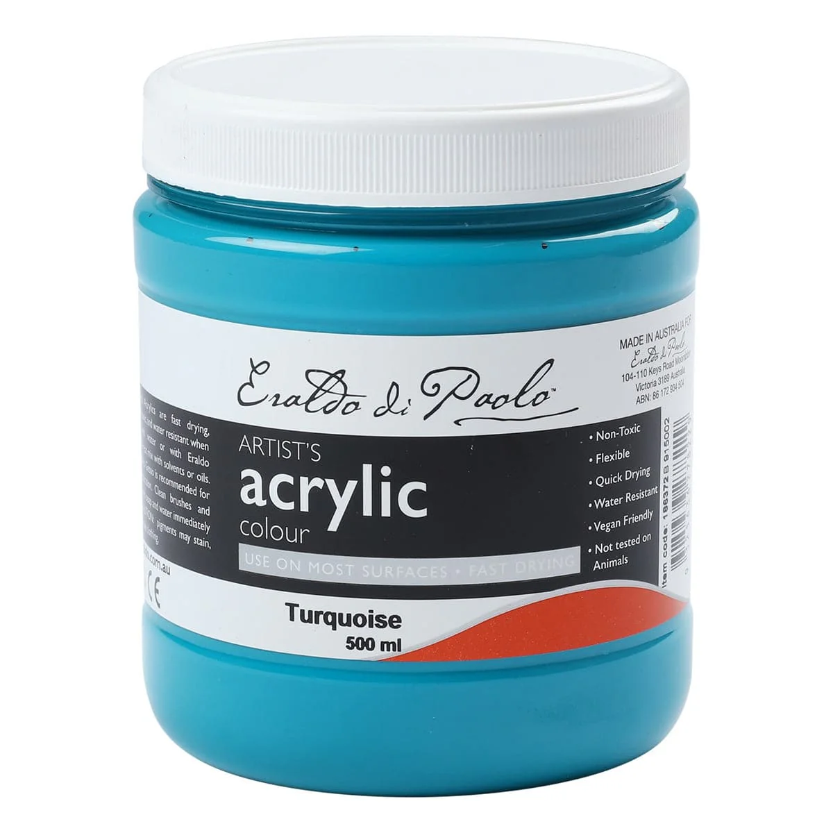 Eraldo di Paolo Acrylic Paint Turquoise 500ml - Image 3
