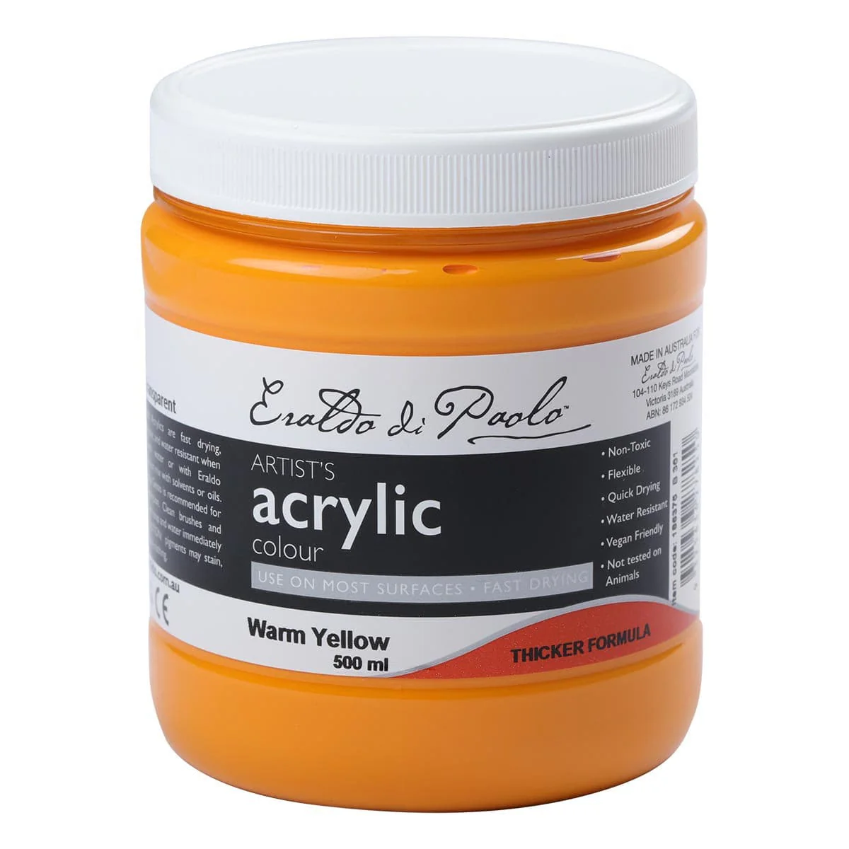 Eraldo Di Paolo Acrylic Paint Warm Yellow 500ml - Image 4