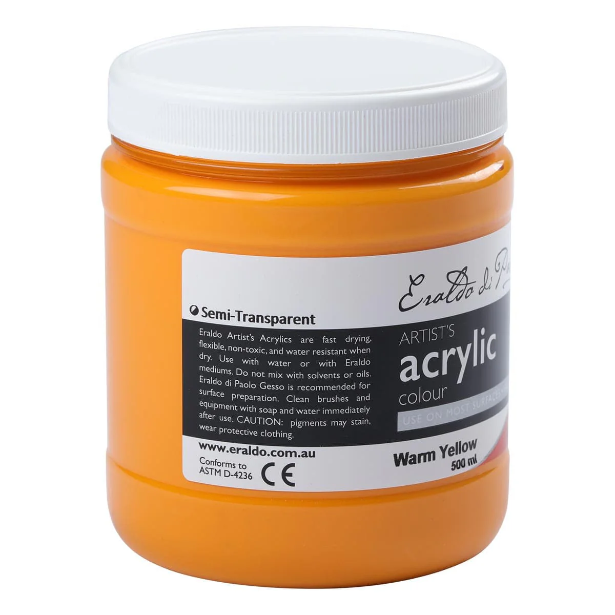 Eraldo Di Paolo Acrylic Paint Warm Yellow 500ml - Image 6