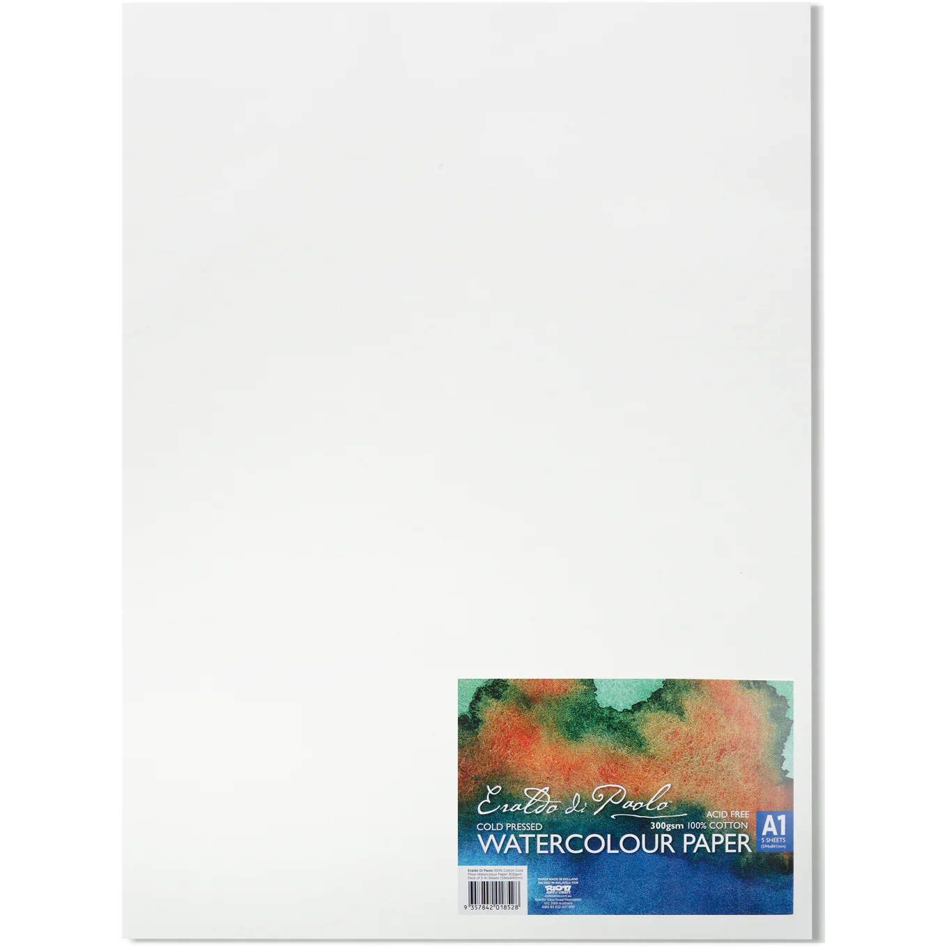 Eraldo di Paolo 100% Cotton Cold Press Watercolour Paper 300gsm Pack of 5 A1 Sheets (594x841mm) - Image 5