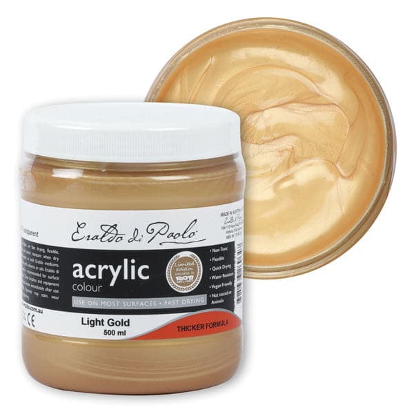 Eraldo di Paolo Acrylic Paint Metallic Light Gold 500ml