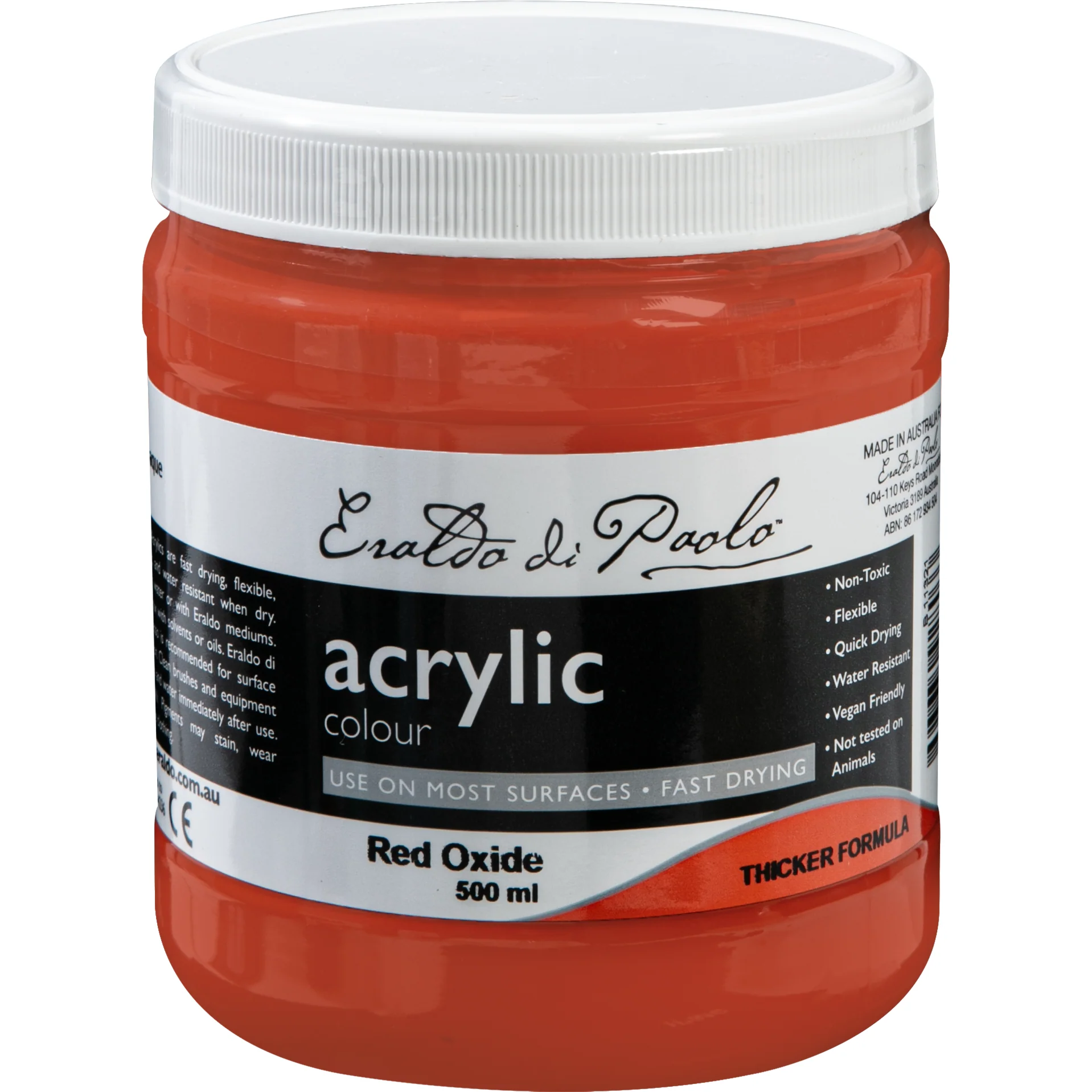 Eraldo di Paolo Acrylic Paint Red Oxide 500ml - Image 4