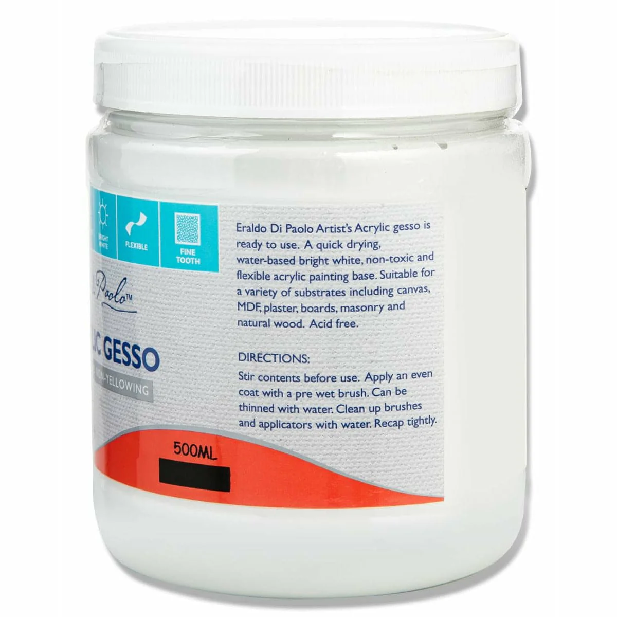 Eraldo Di Paolo Acrylic White Gesso 500mL - Image 2