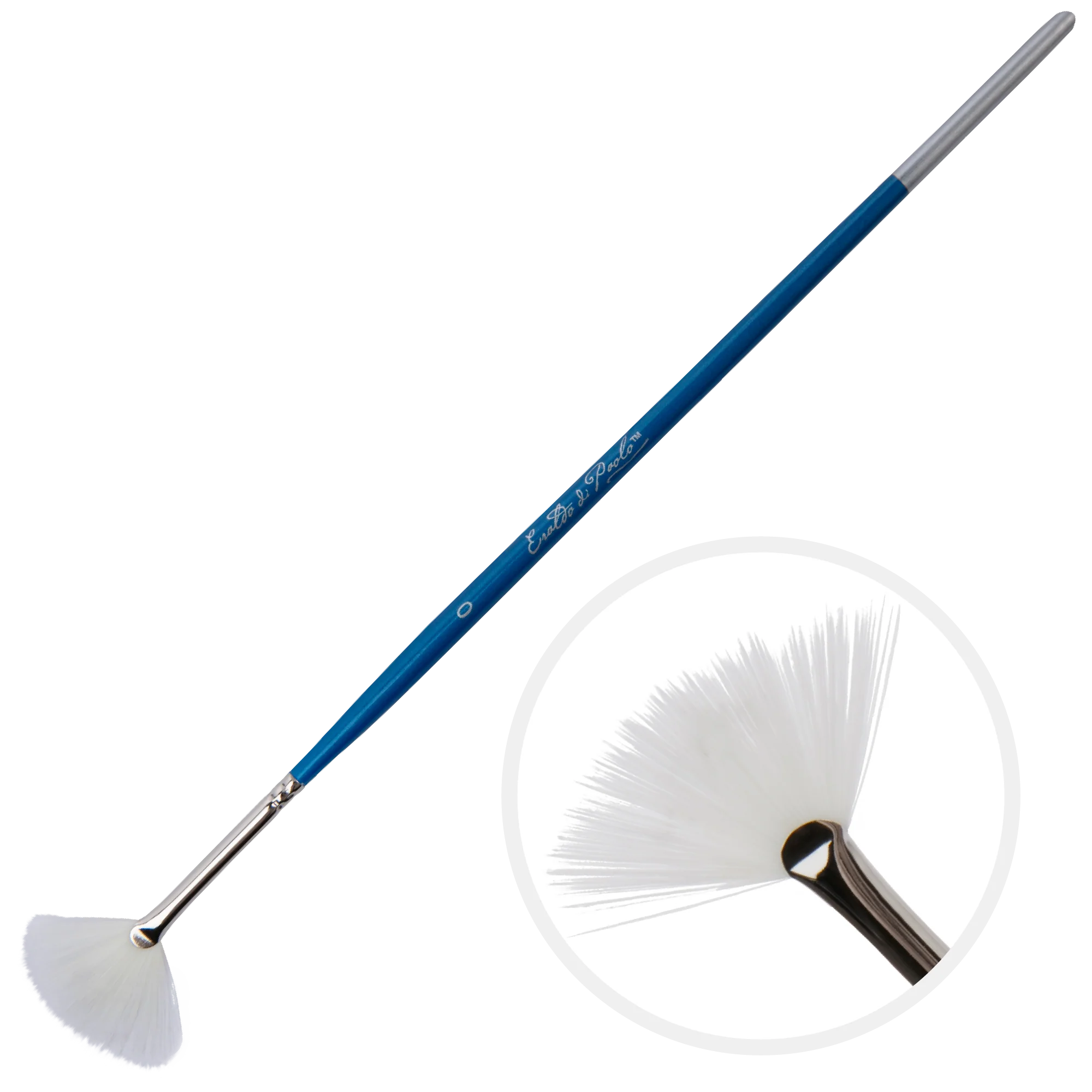 Eraldo di Paolo White Taklon Brush Fan Size 0