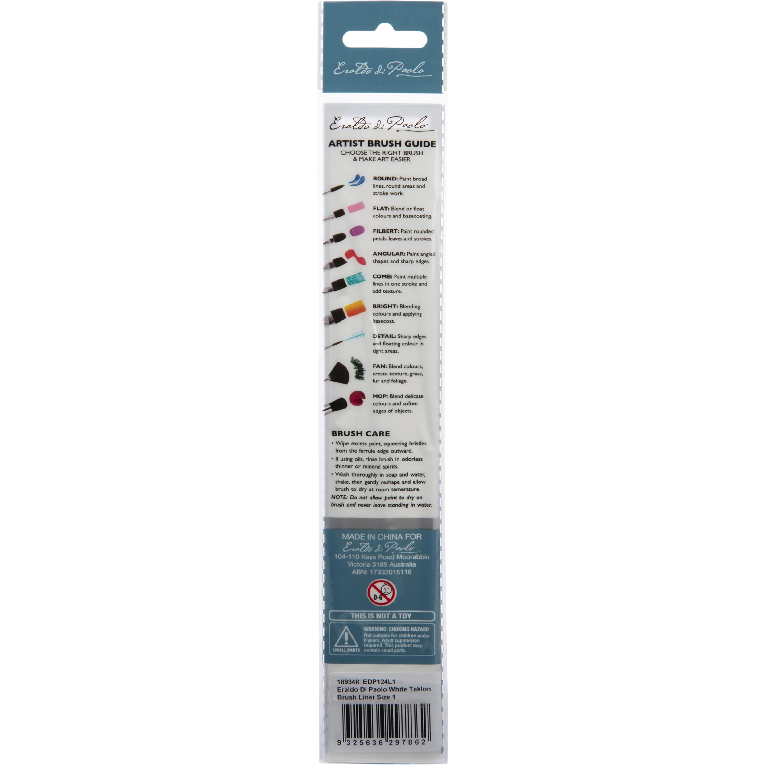 Eraldo di Paolo White Taklon Brush Liner Size 1 - Image 6
