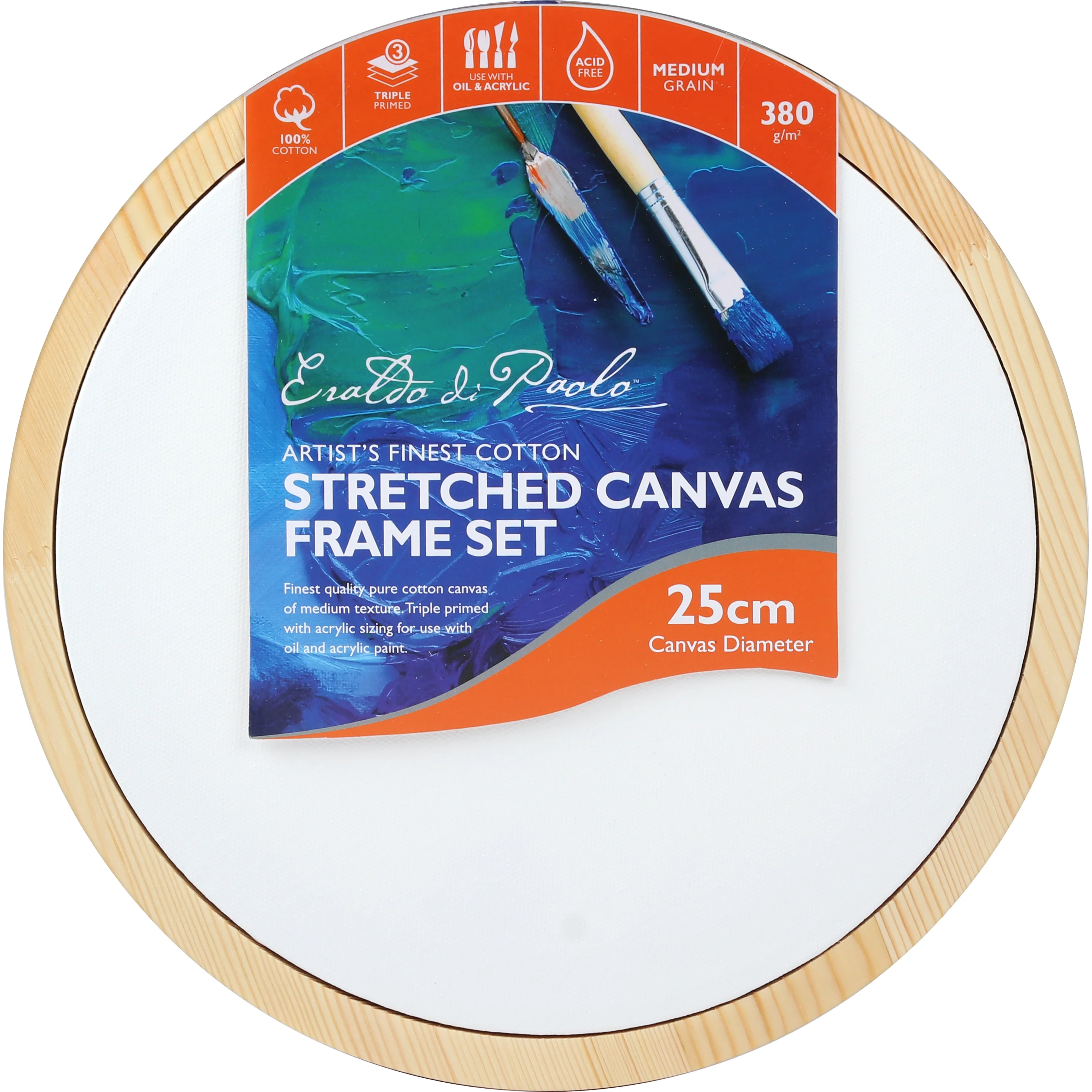 Eraldo di Paolo Round Framed Canvas Set 25cm - Image 5