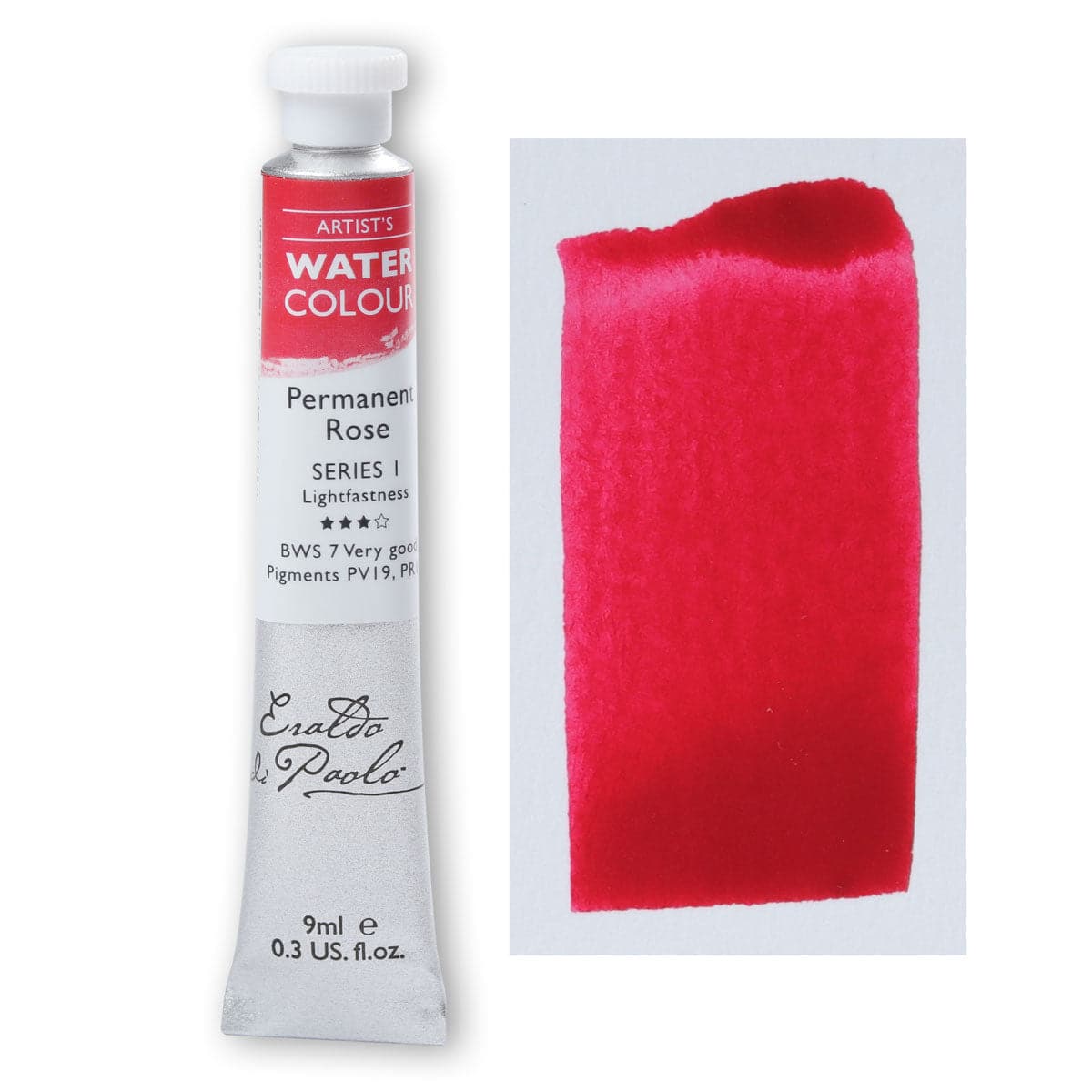 Eraldo di Paolo Watercolour Permanent Rose 9ml - Image 2