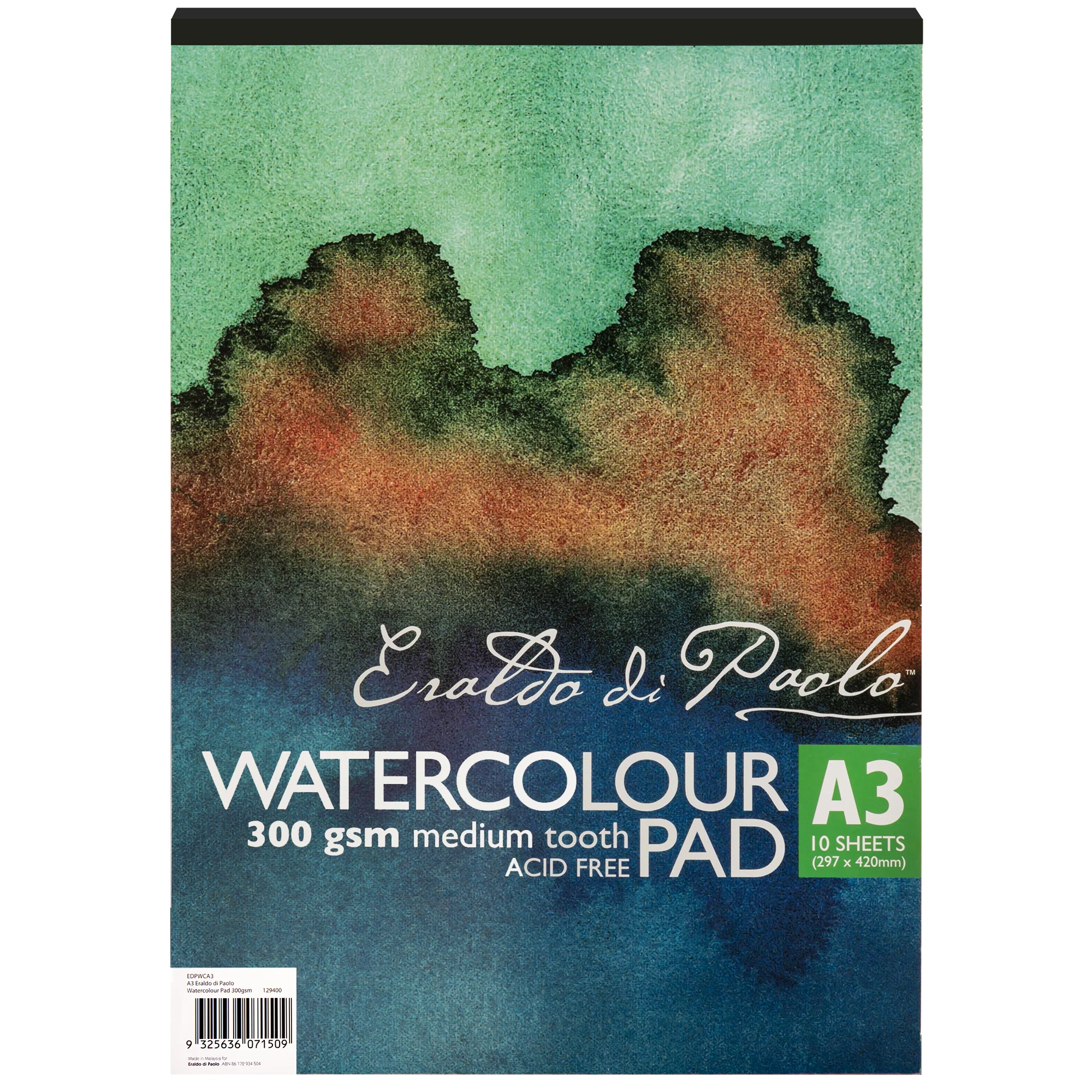Eraldo di Paolo A3 Cold Pressed Watercolour Pad 300gsm 100% Cotton 10 Sheets
