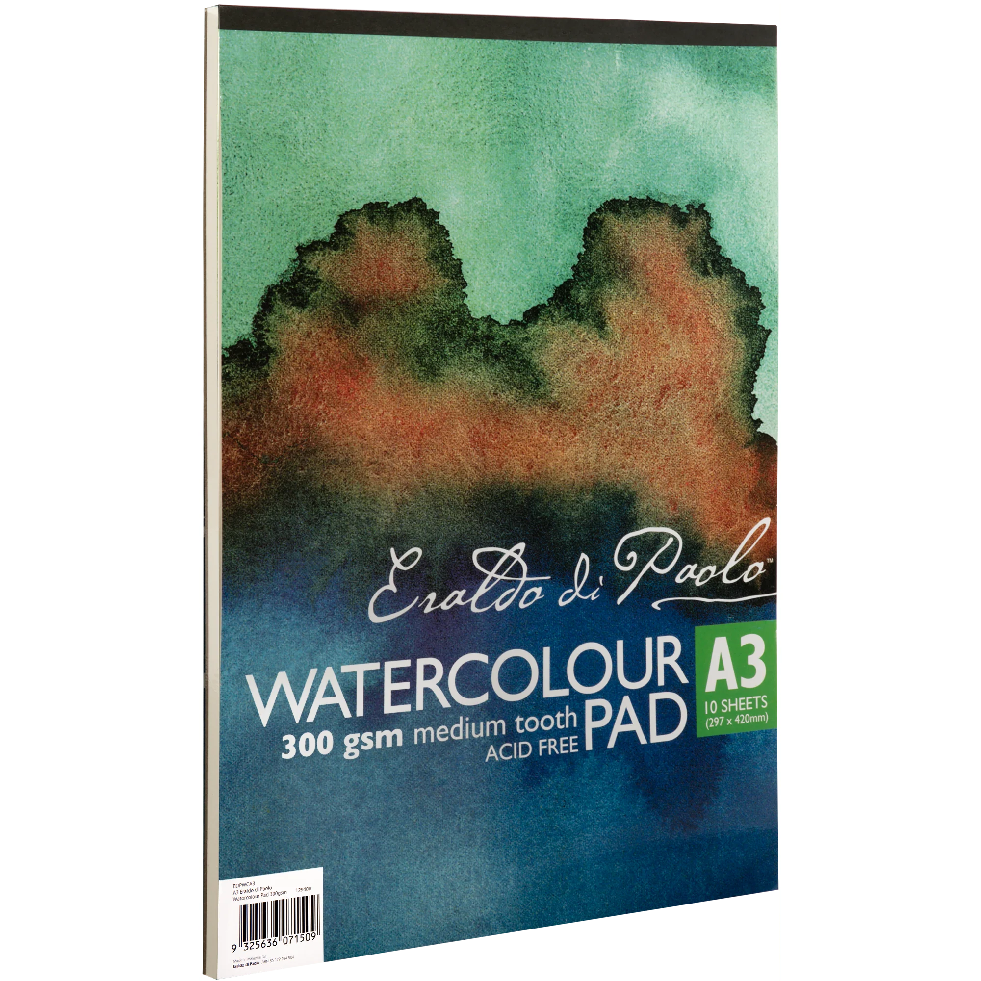 Eraldo di Paolo A3 Cold Pressed Watercolour Pad 300gsm 100% Cotton 10 Sheets - Image 3