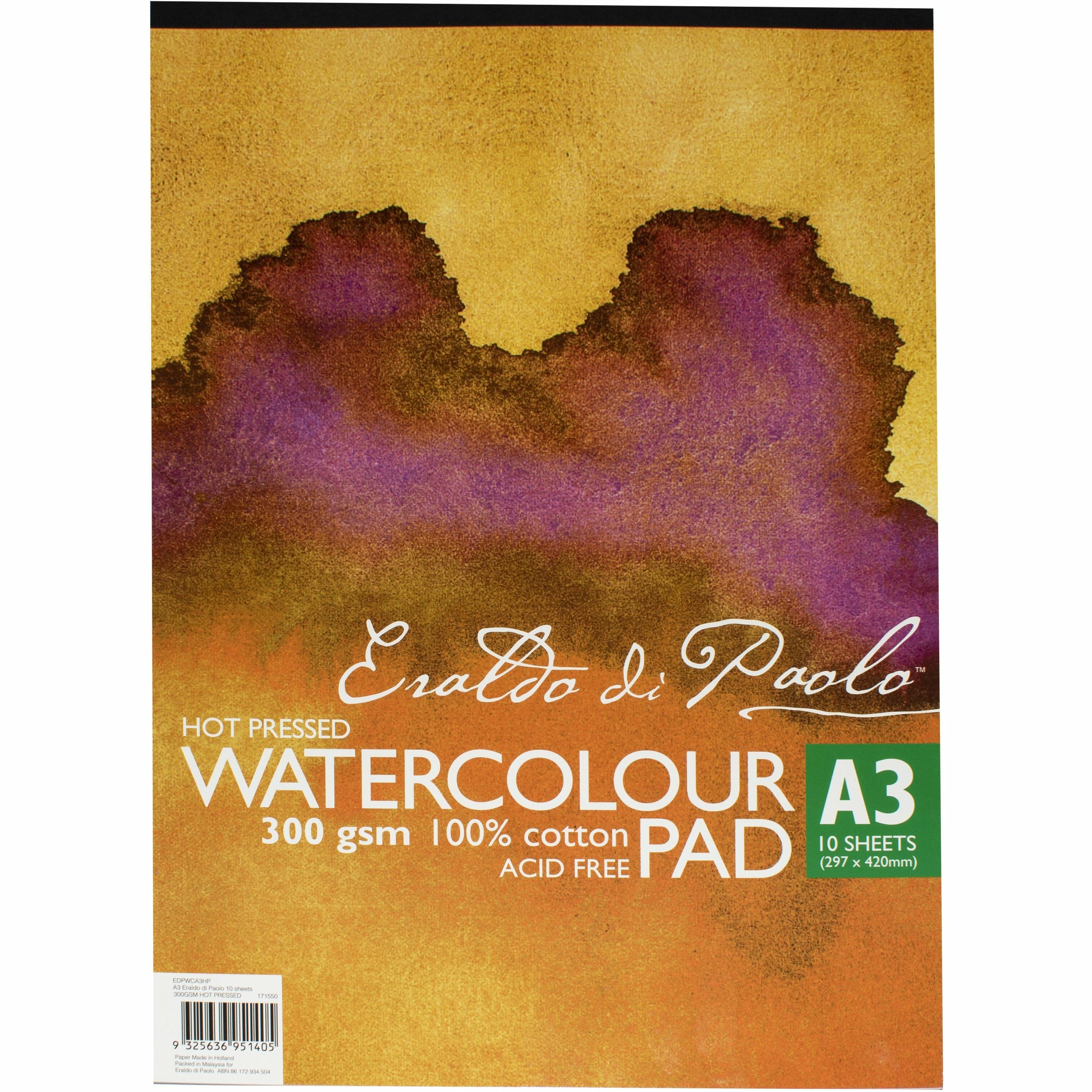Eraldo di Paolo A3 Hot Pressed Watercolour Pad 300gsm 10 Sheets - Image 3