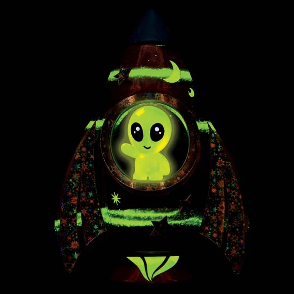 Faber Castell Creativity for Kids Glow in the Dark Sand Art Rocket Kit - Image 5