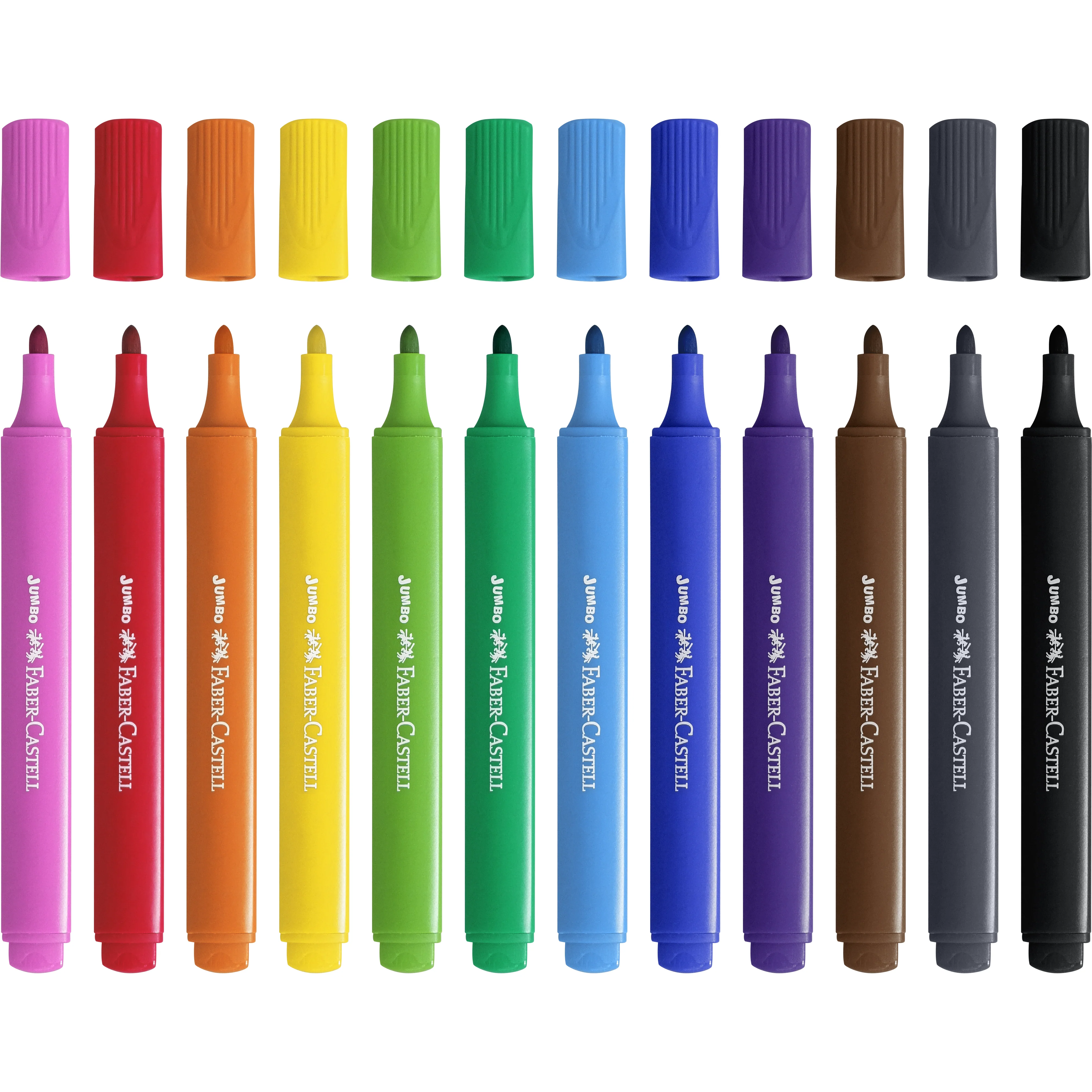 Faber Castell Jumbo Triangular Markers, Assorted – Pack of 12