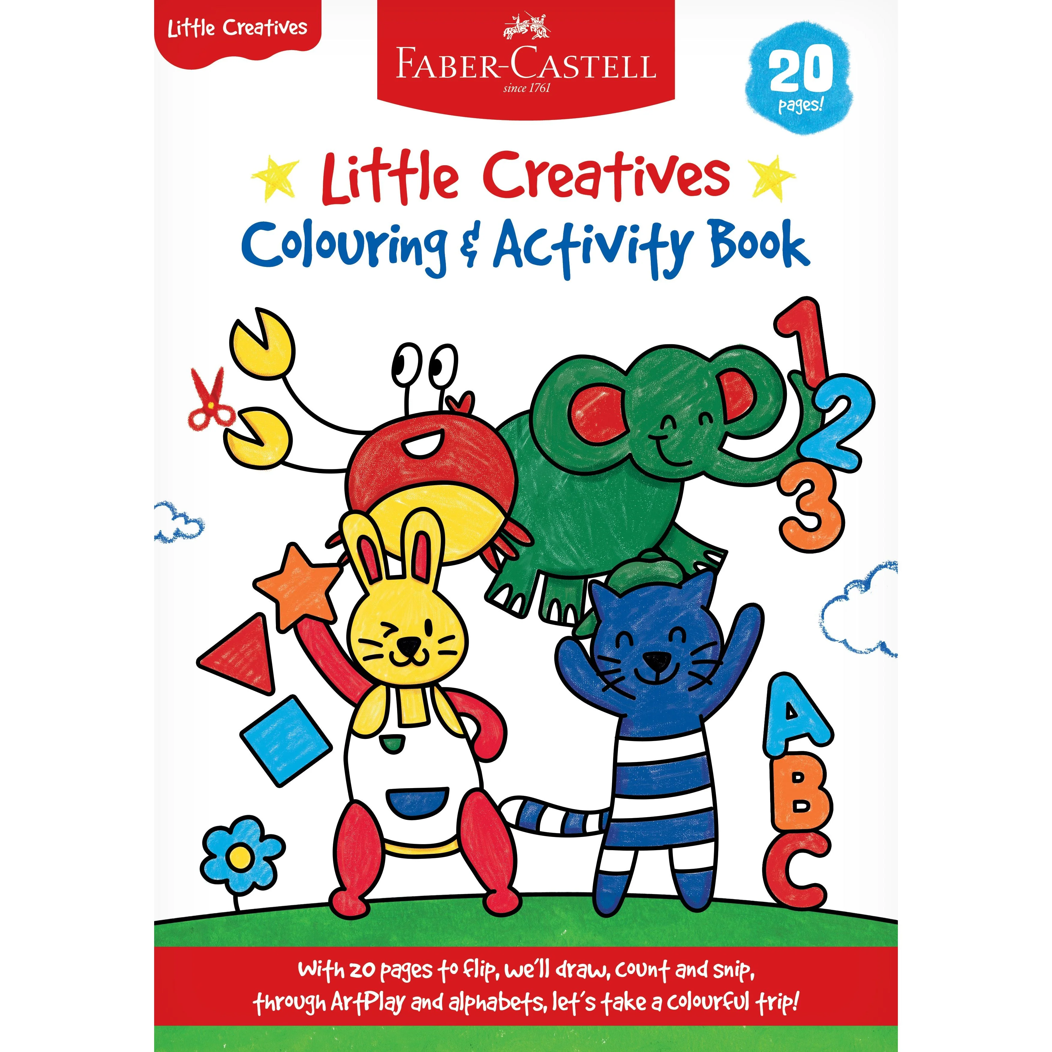 Faber Castell Little Creatives Colouring & Activity Book, 20 Pages