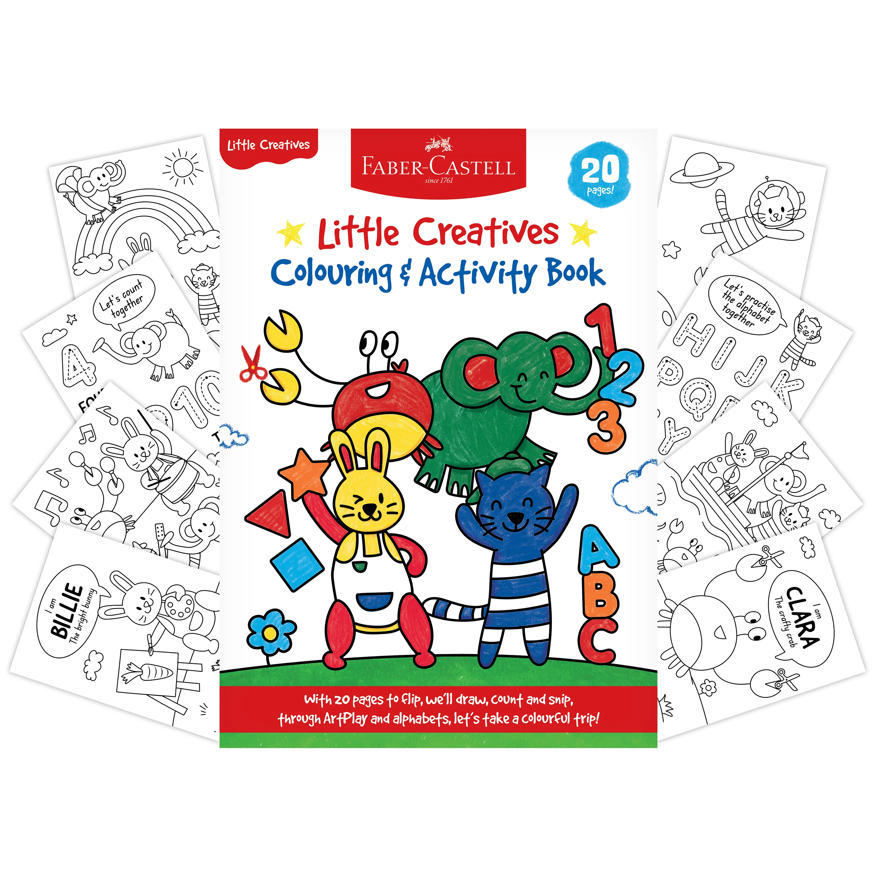 Faber Castell Little Creatives Colouring & Activity Book, 20 Pages - Image 2