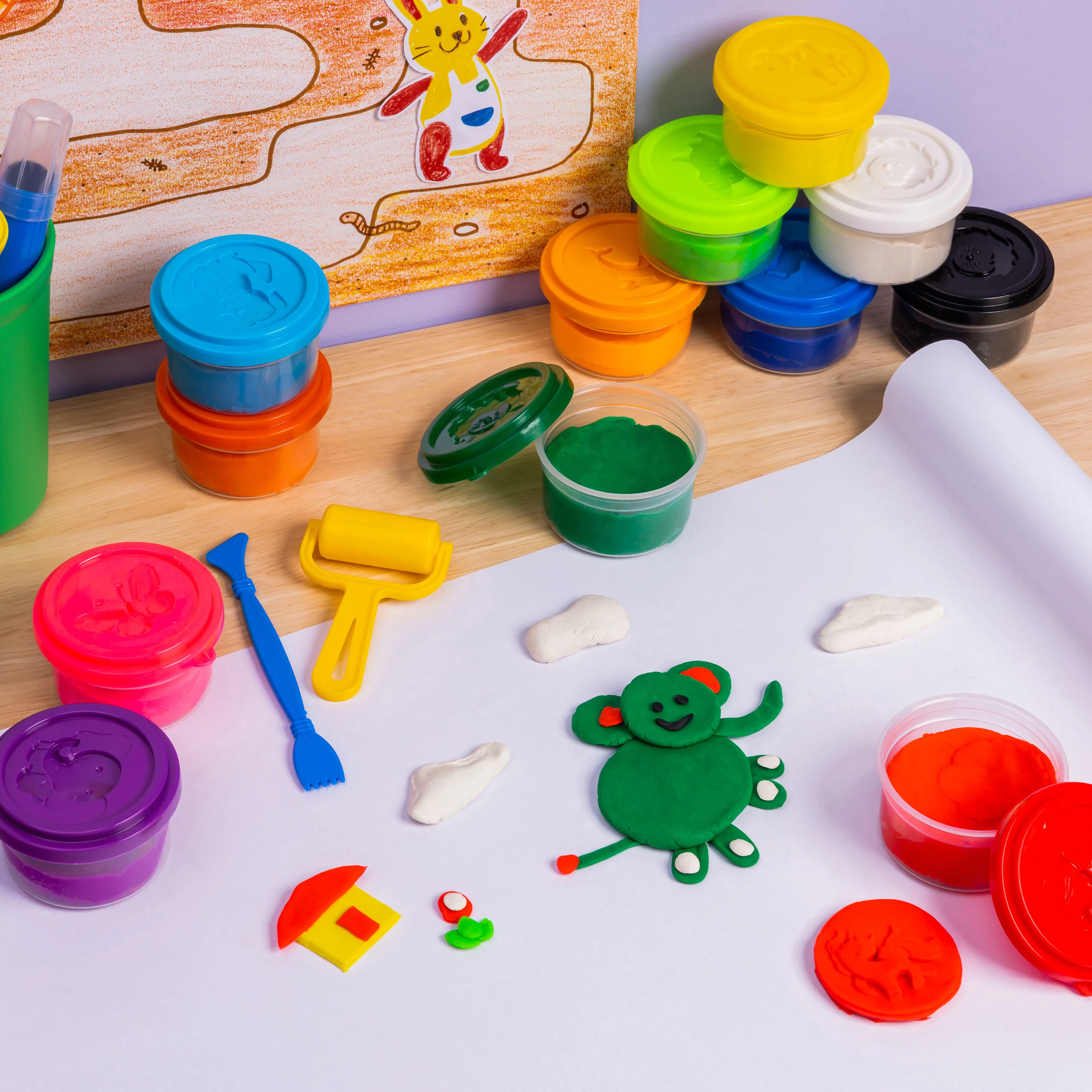 Faber Castell Little Creatives Super Soft Modelling Dough – Pack of 12 - Image 2