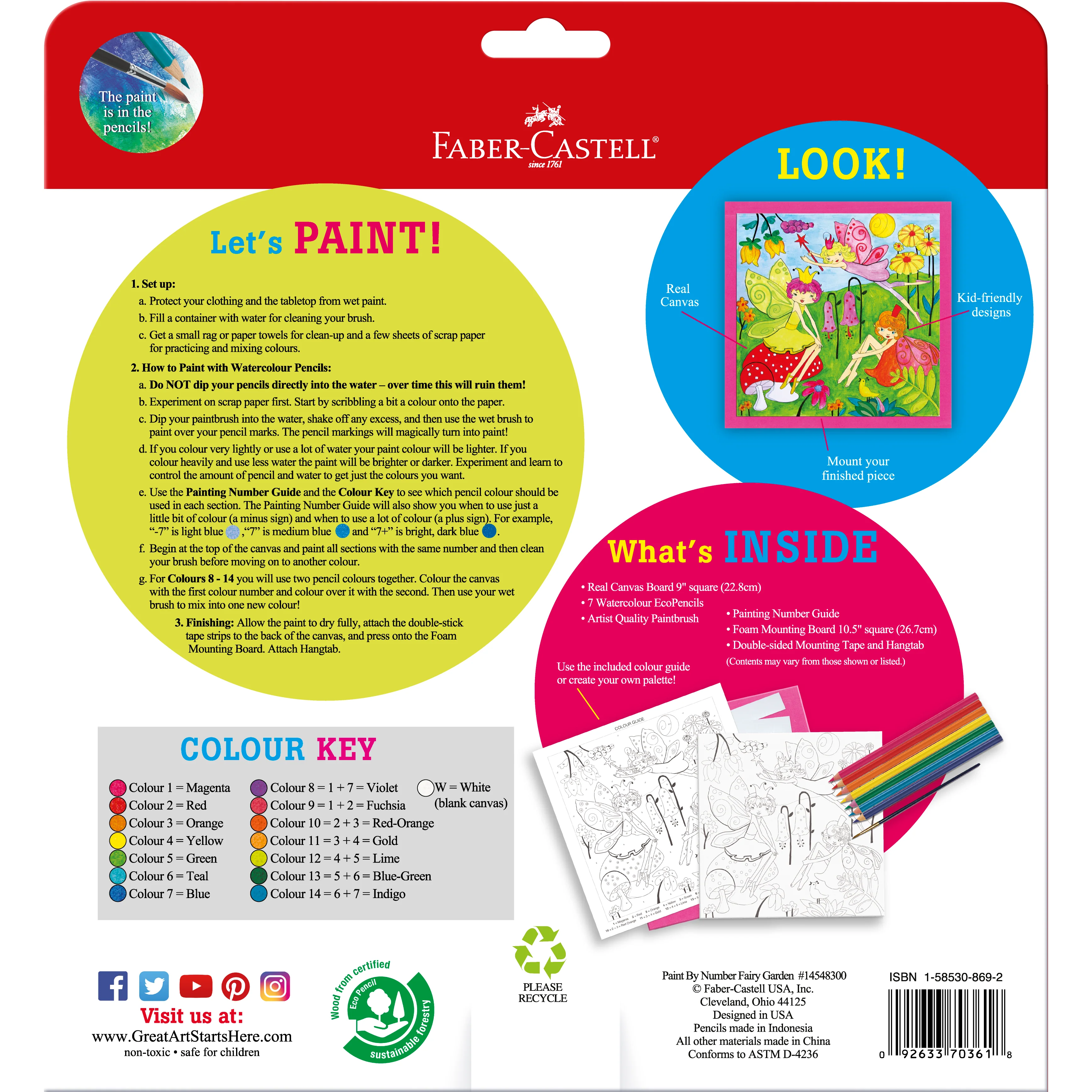 Faber Castell Paint by Numbers, Fairy Garden - Image 4