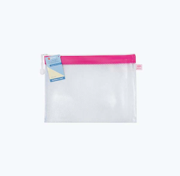Glost Zippered Pouch, A4, Pink