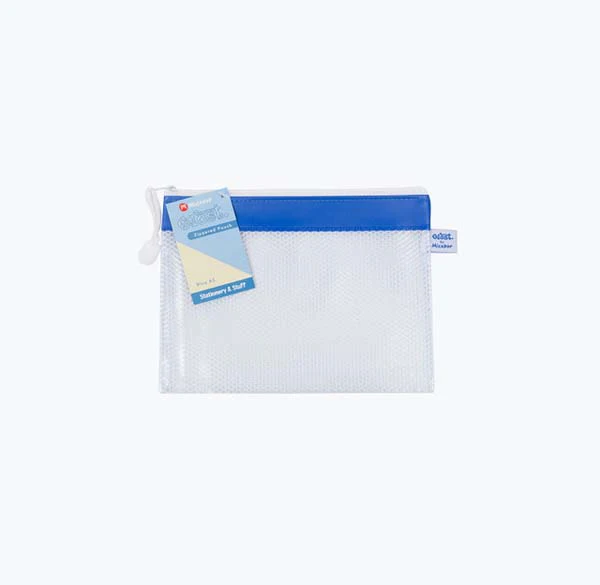Glost Zippered Pouch, A5, Blue