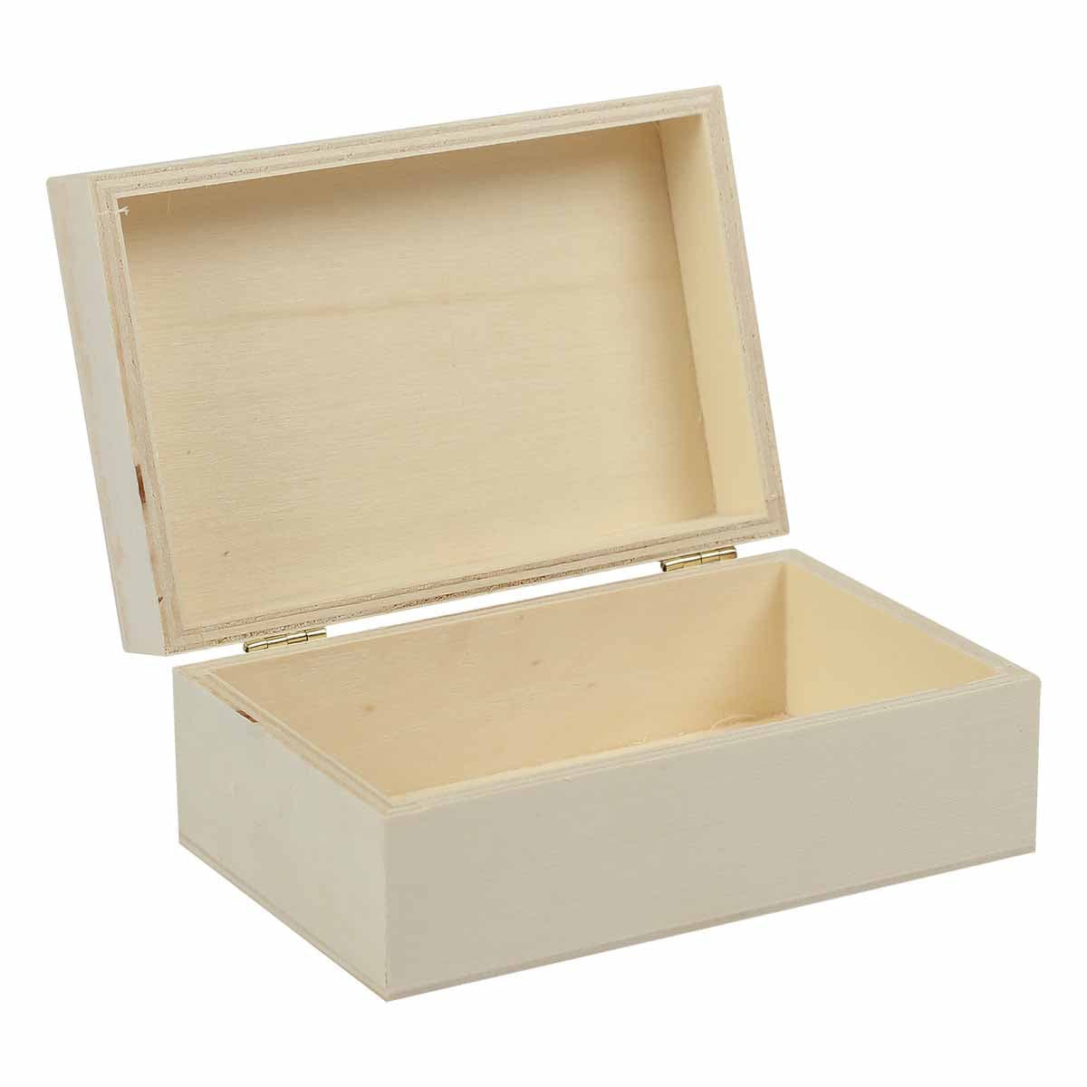 Urban Crafter Hinged Plywood Jewellery Box 15 x 10 x 6.5cm - Image 2