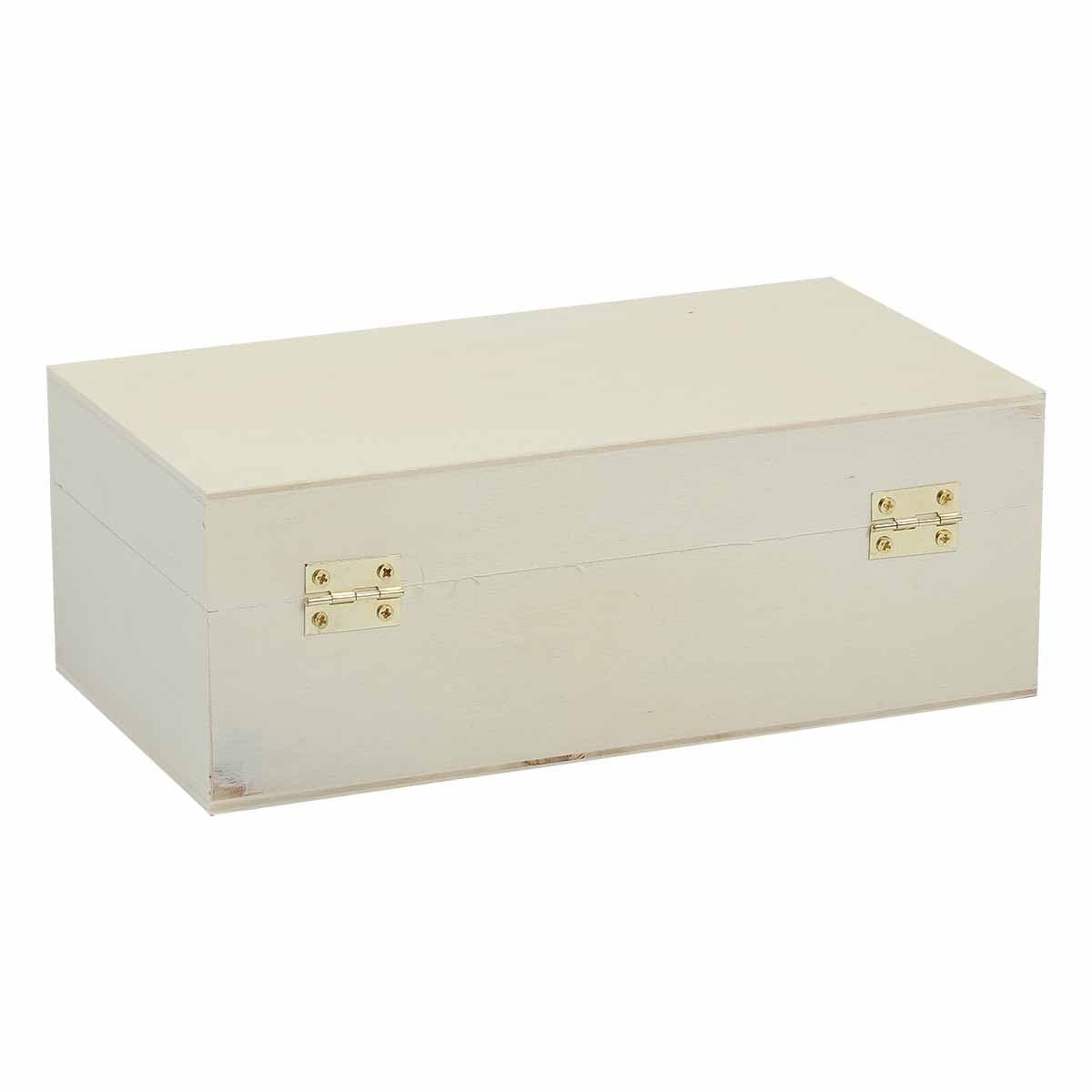 Hinged Plywood Jewellery Box 22x12x8.5cm - Image 2