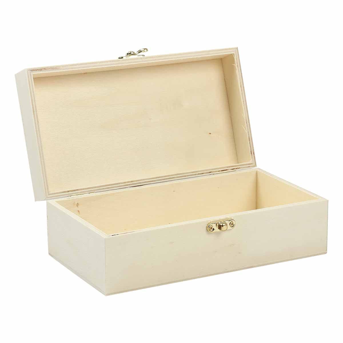 Hinged Plywood Jewellery Box 22x12x8.5cm - Image 3