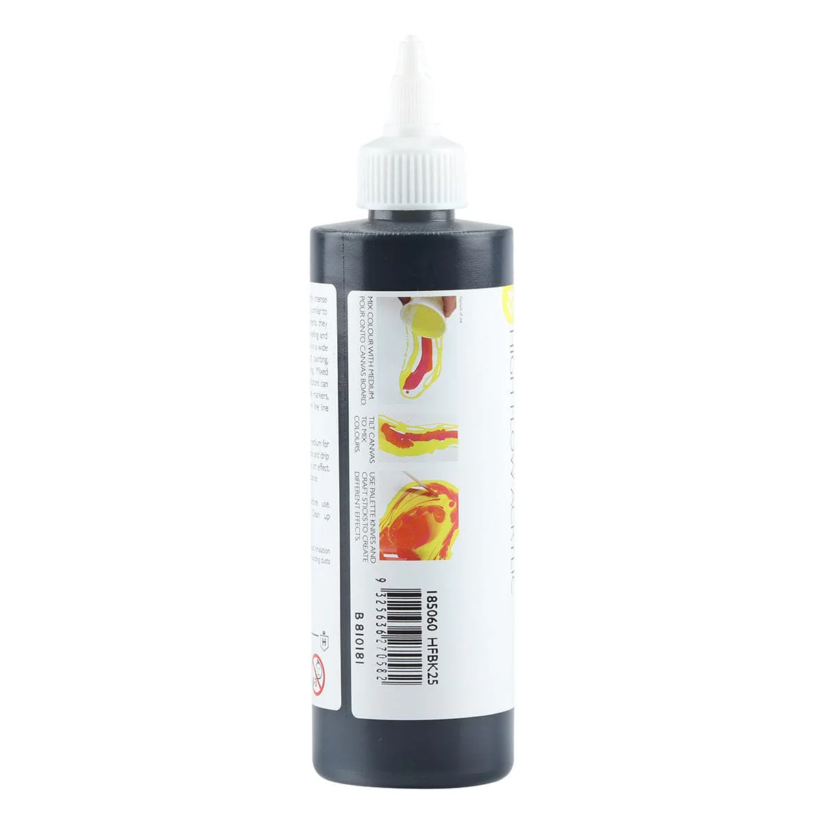 Holcroft High Flow Acrylic Paint Carbon Black 250ml - Image 3