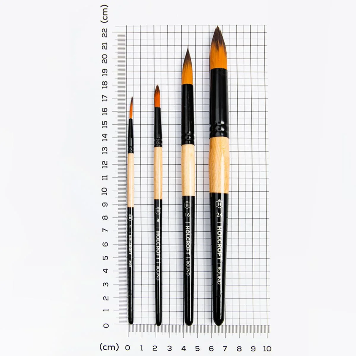 Holcroft Taklon Multi Media Brush Set Gold Smoke 4 Pack - Image 3