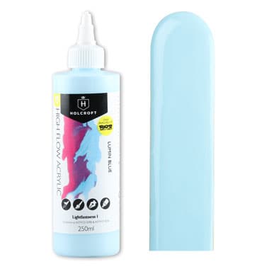 Holcroft High Flow Acrylic Paint Lumin Blue 250ml