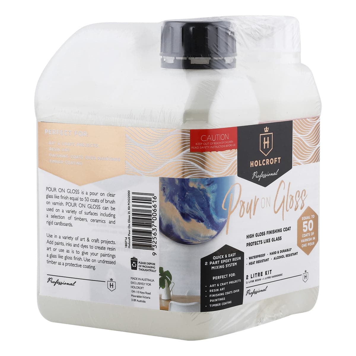 Holcroft Pour On Gloss Resin Art Varnish Kit 2L Kit - Image 5
