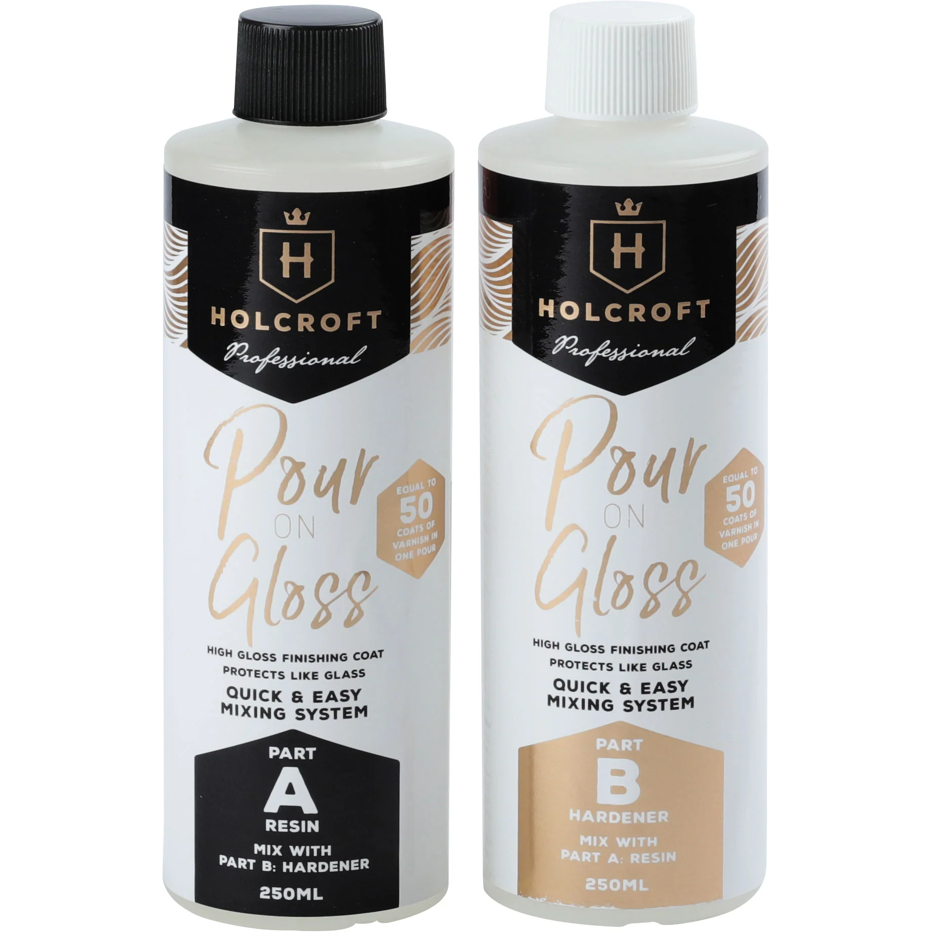 Holcroft Pour On Gloss Resin Art Varnish Kit 500ml - Image 3