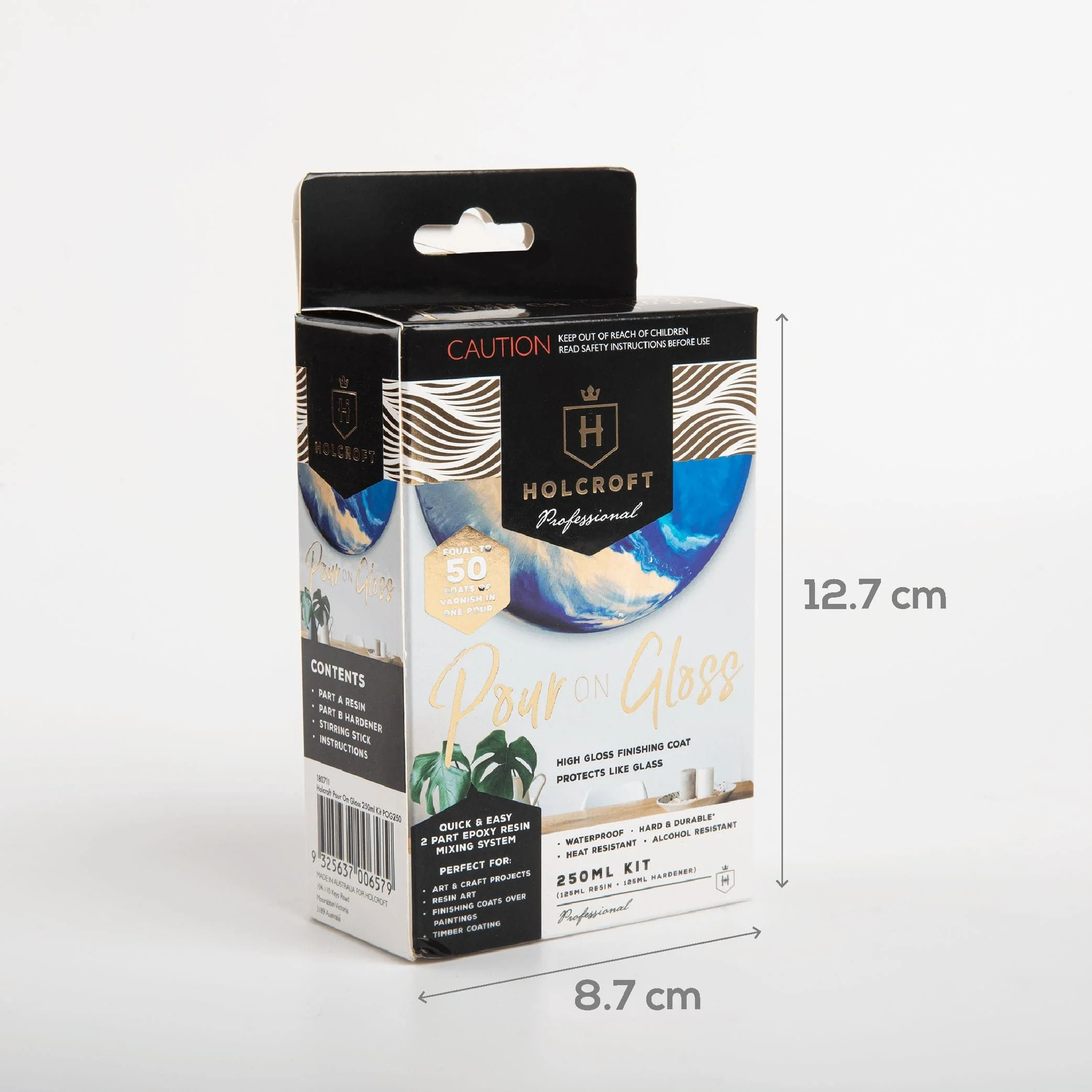 Holcroft Pour On Gloss Resin Art Varnish Kit 250ml - Image 2