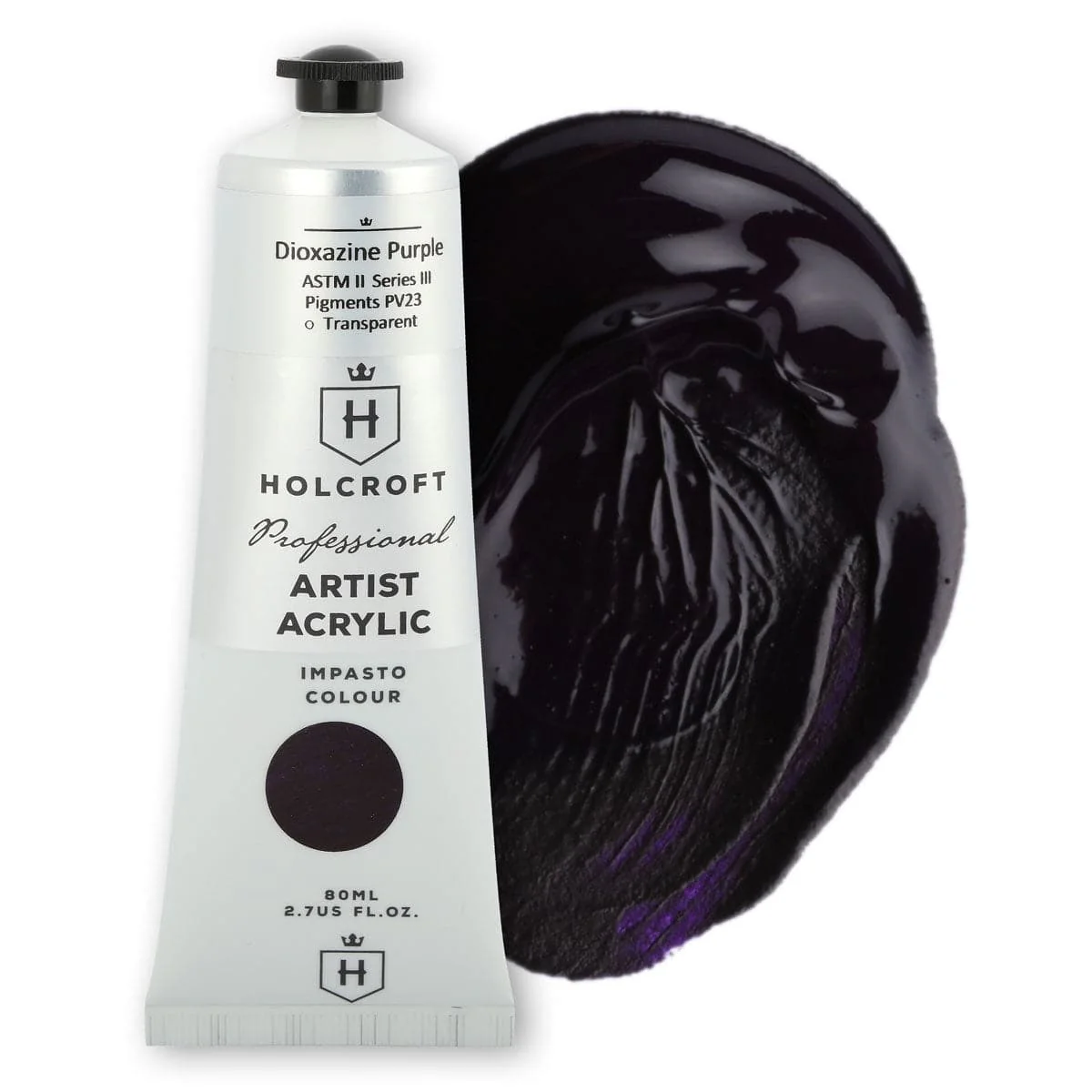 Holcroft Professional Acrylic Impasto Paint Diox Purple S3 80ml