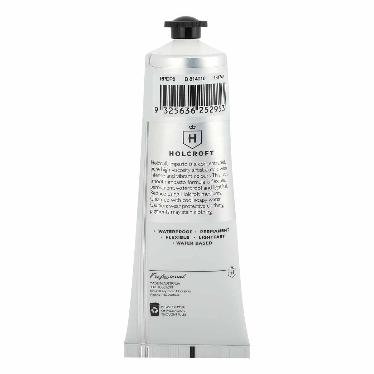 Holcroft Professional Acrylic Impasto Paint Diox Purple S3 80ml - Image 3
