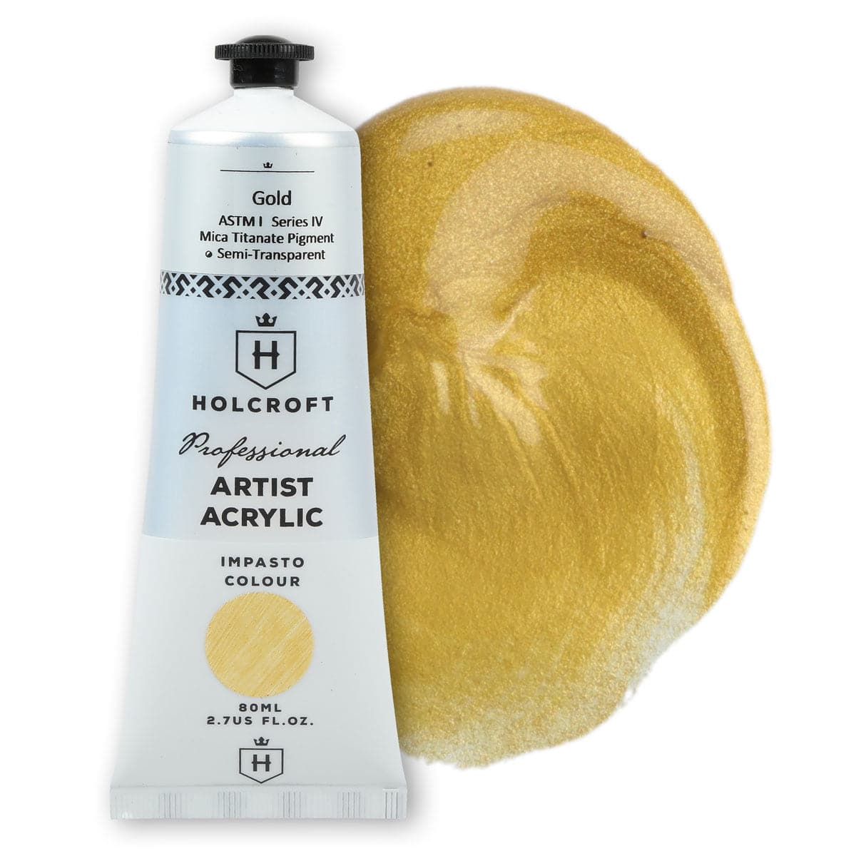 Holcroft Professional Acrylic Impasto Paint Gold S4 80ml