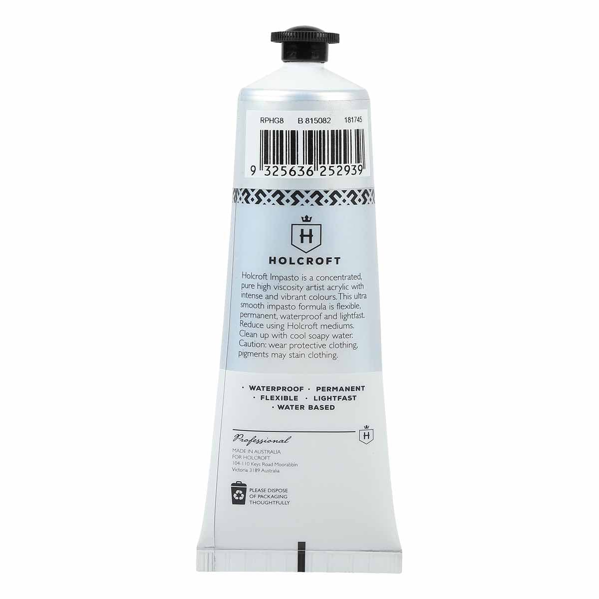 Holcroft Professional Acrylic Impasto Paint Hookers Green S2 80ml - Image 3